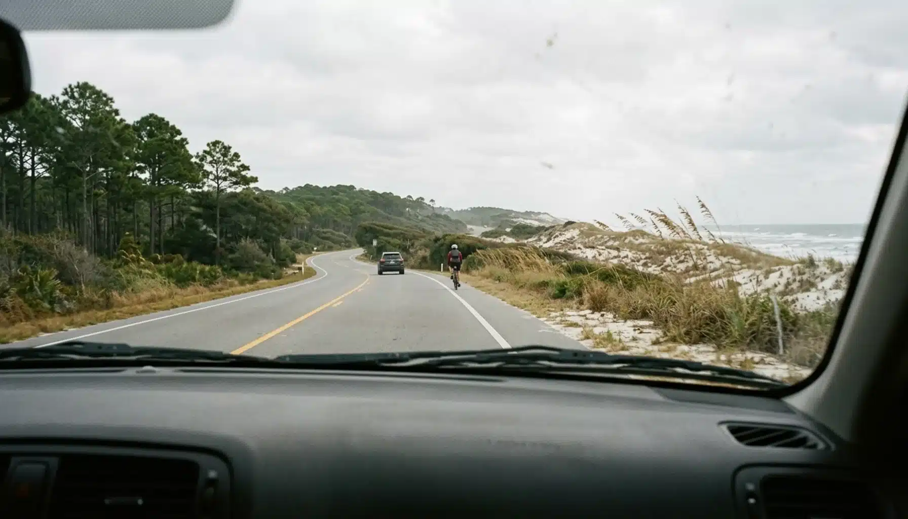 Driving along Scenic Highway 30A, one of the best day trips from Blue Mountain Beach